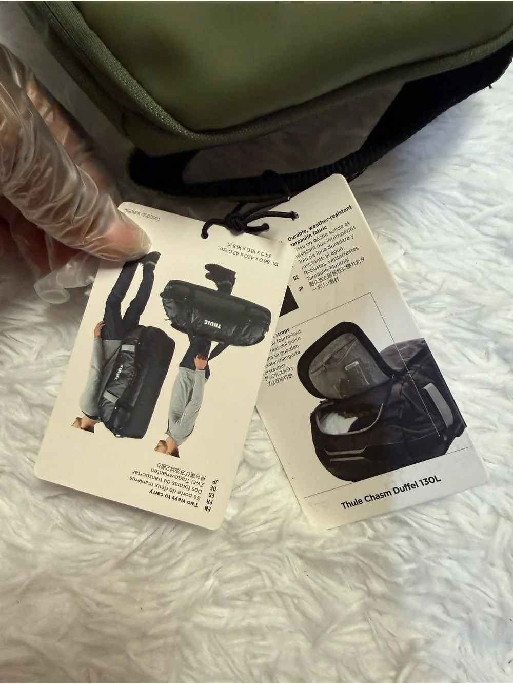 Thule Chasm Olive Green Duffle Bag Packing Case / Accessories Carry Bag